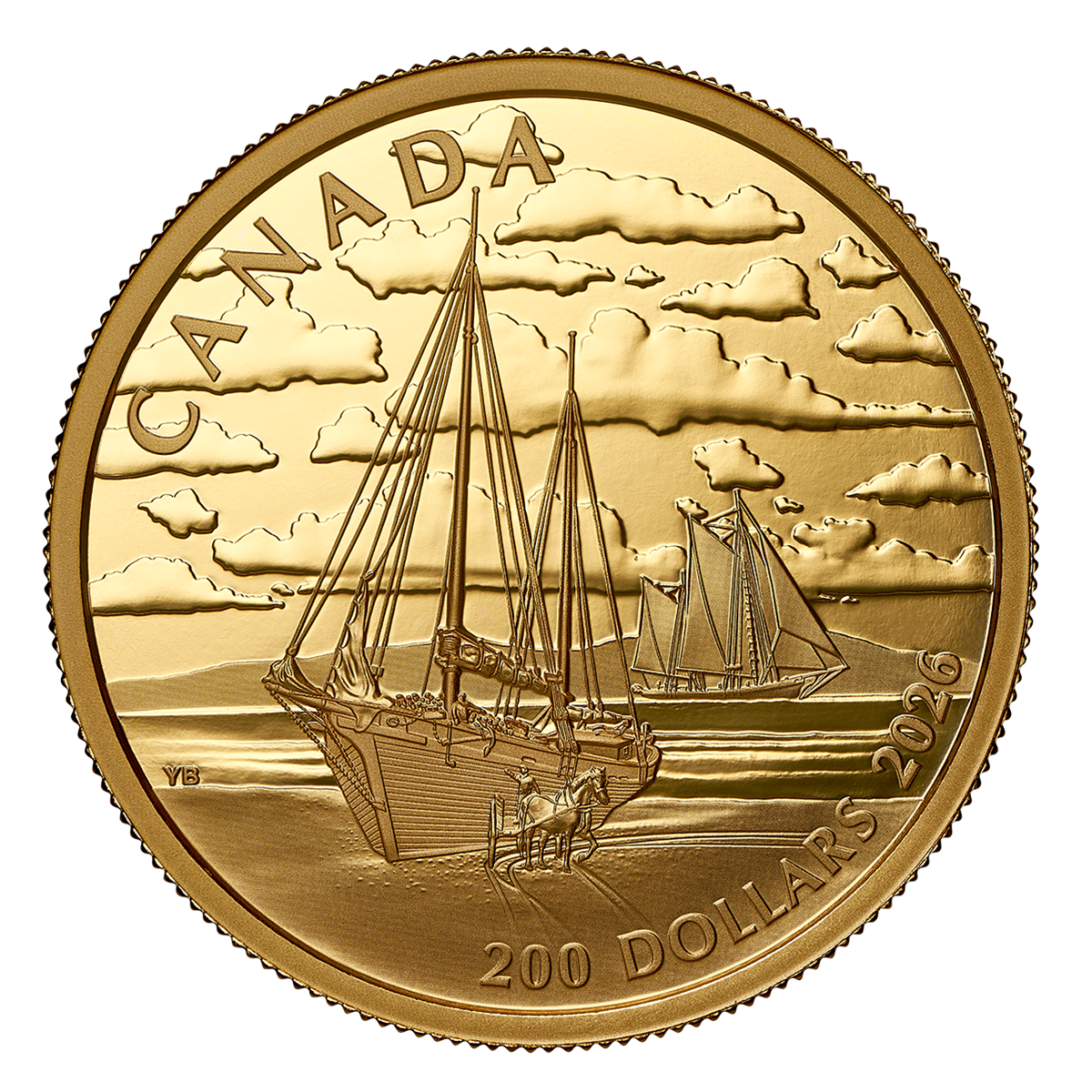 Tall Ships: Ketch Rig – Pure Gold Coin