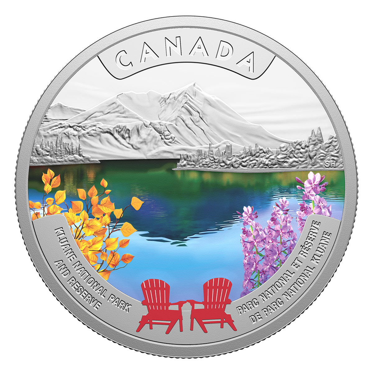 Parcs nationaux du Canada  – Parc national et réserve de parc national Kluane – Pièce de 1 oz en argent fin