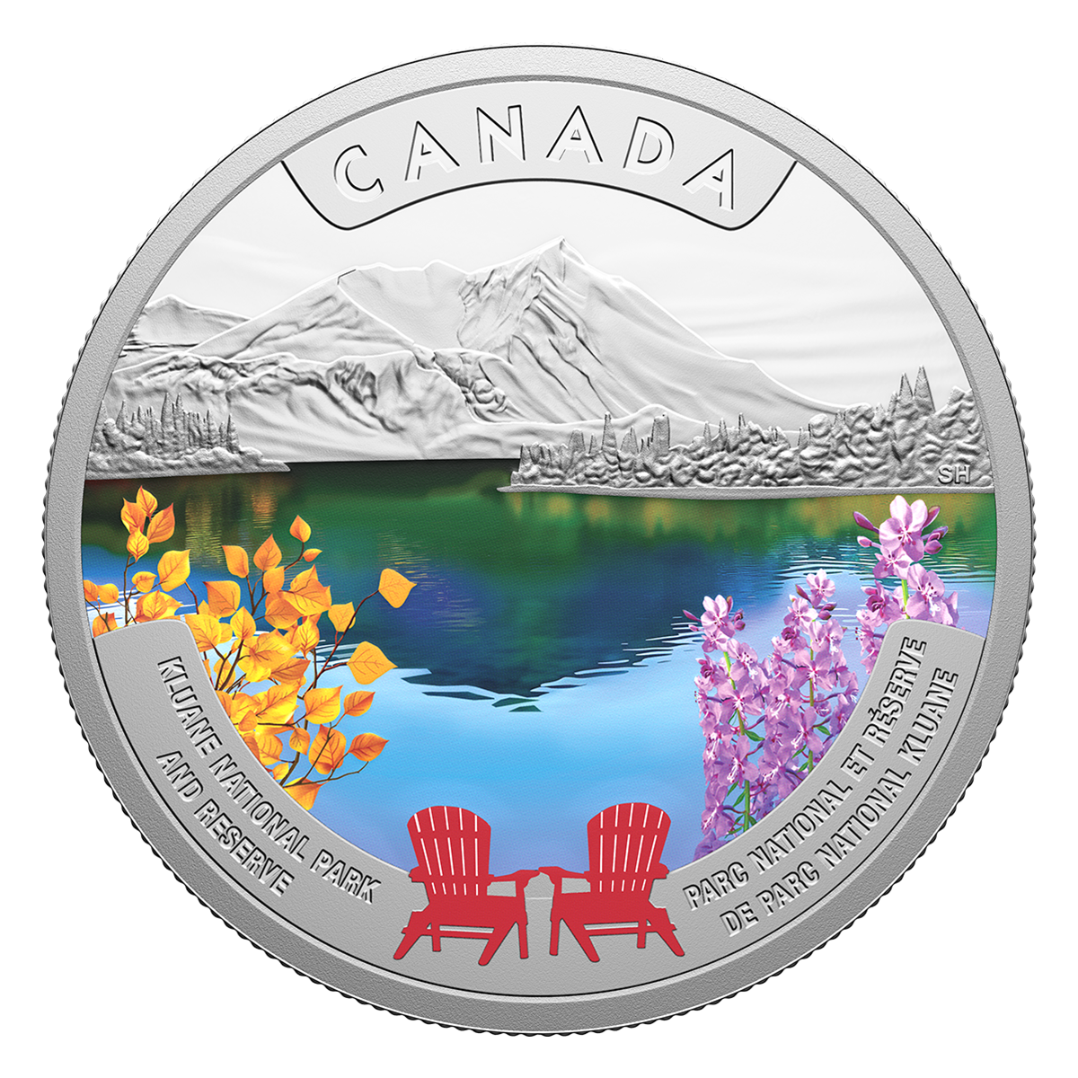 Parcs nationaux du Canada  – Parc national et réserve de parc national Kluane – Pièce de 1 oz en argent fin