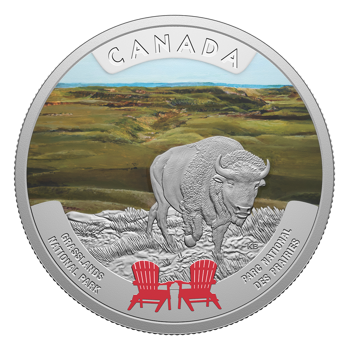 Parcs nationaux du Canada – Parc national des Prairies – Pièce de 1 oz en argent fin