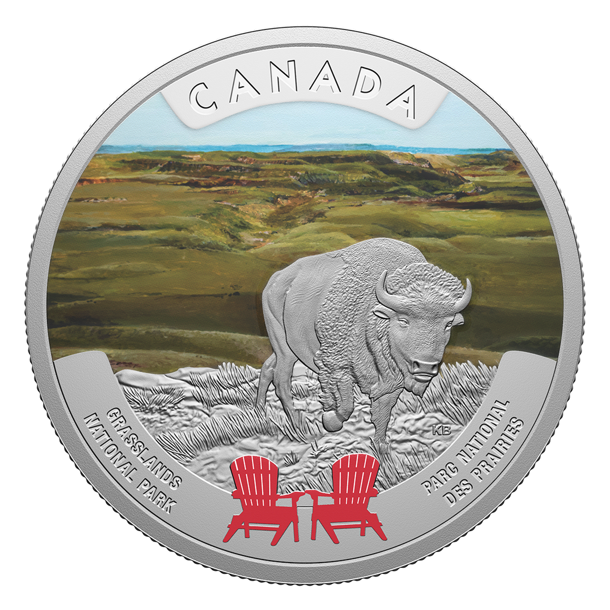 Parcs nationaux du Canada – Parc national des Prairies – Pièce de 1 oz en argent fin