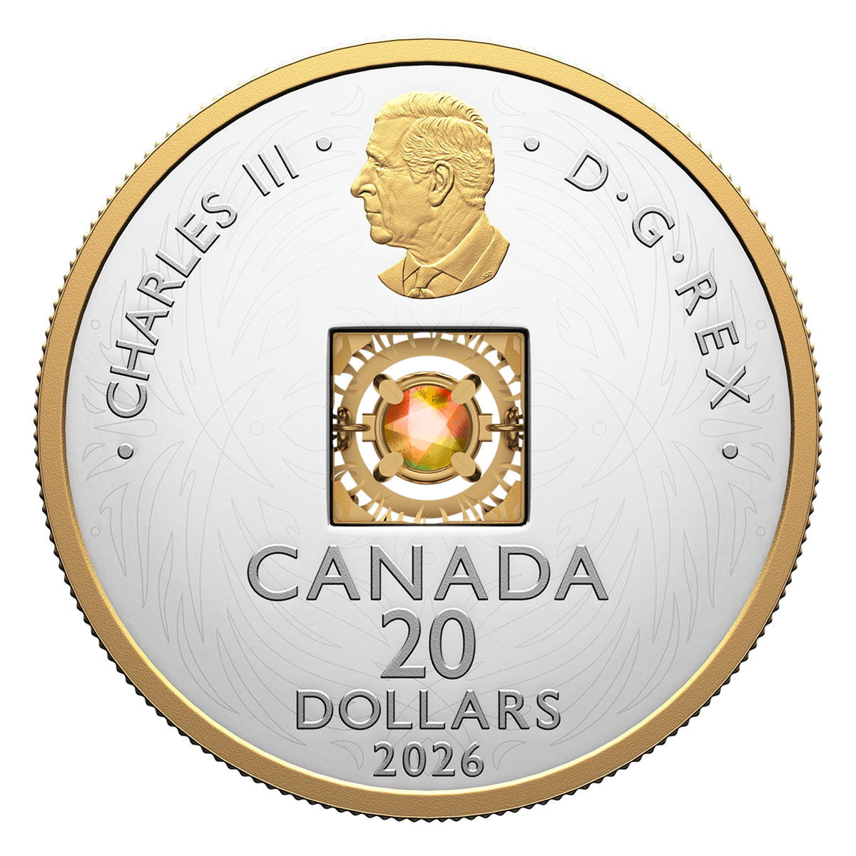 Dancing Ammolite: Elements of Nature – Fire – Fine Silver Coin