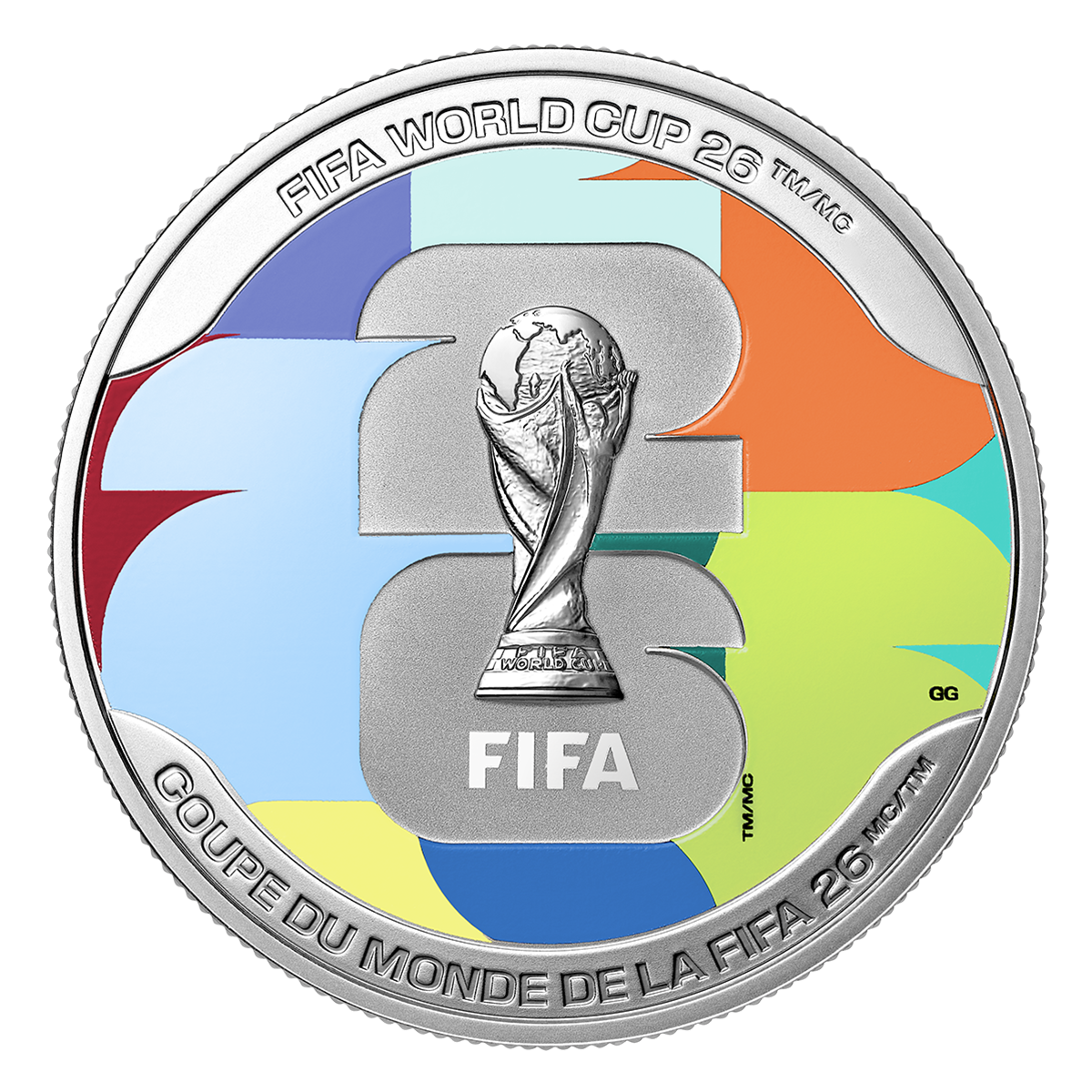 Coupe du Monde de la FIFA 2026ᵀᴹ : Nous sommes 2026ᵀᴹ – Pièce de 1 oz en argent fin