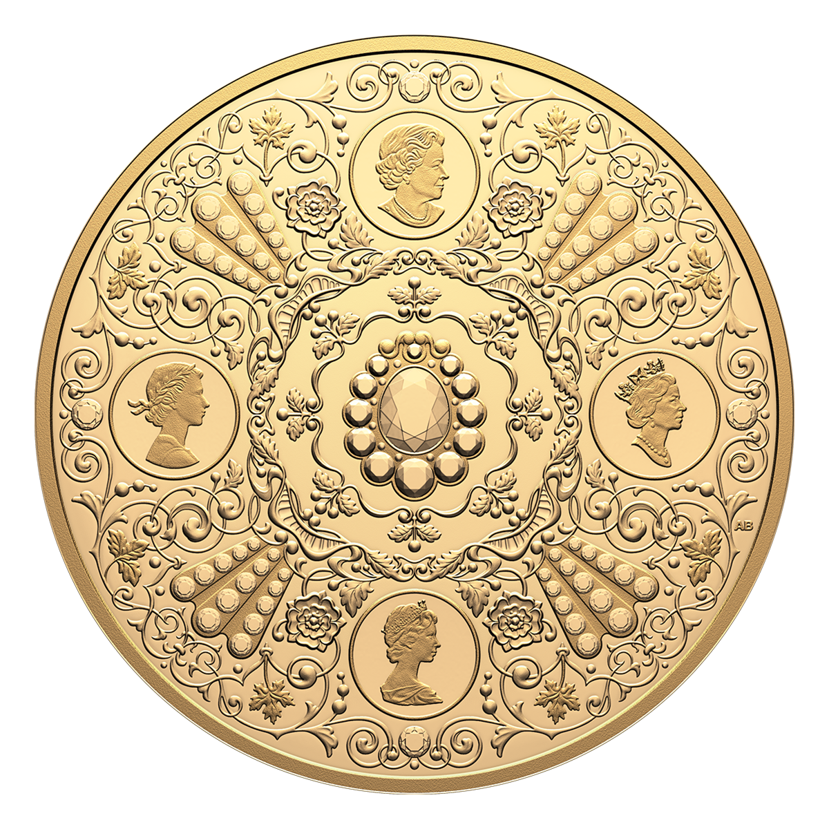 Crown Jewels: A Tribute to the 100th Anniversary of the Birth of Queen Elizabeth II – 5 oz. Pure Gold Coin