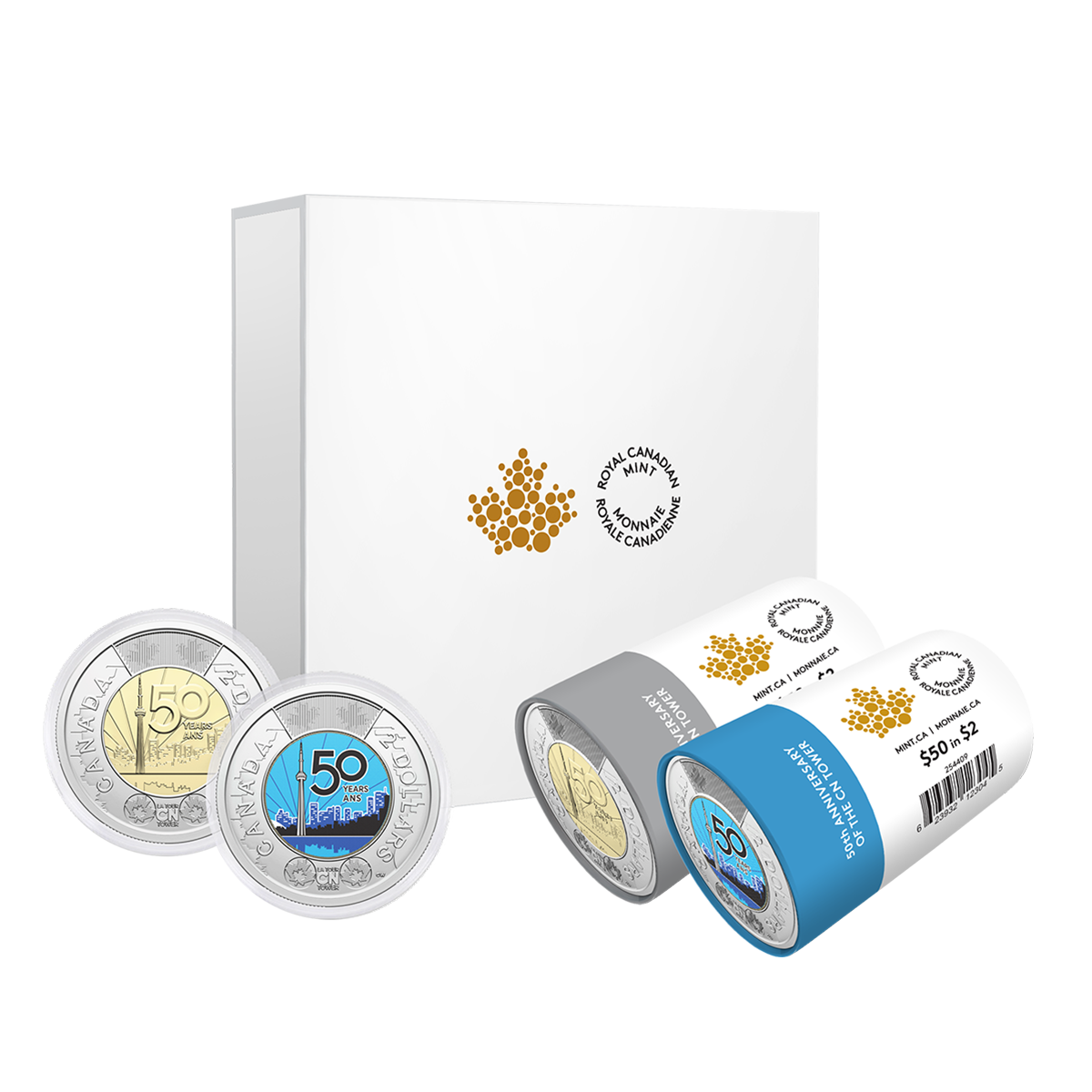 2026 $2 50th Anniversary of the CN Tower Special Wrap Roll Box Set