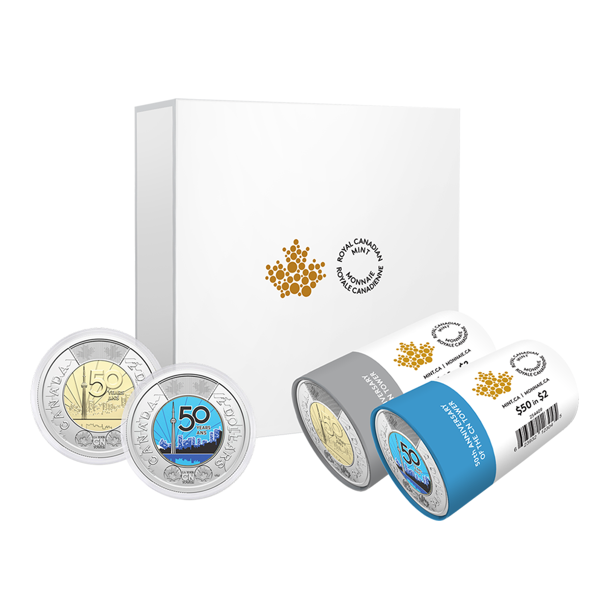 2026 $2 50th Anniversary of the CN Tower Special Wrap Roll Box Set