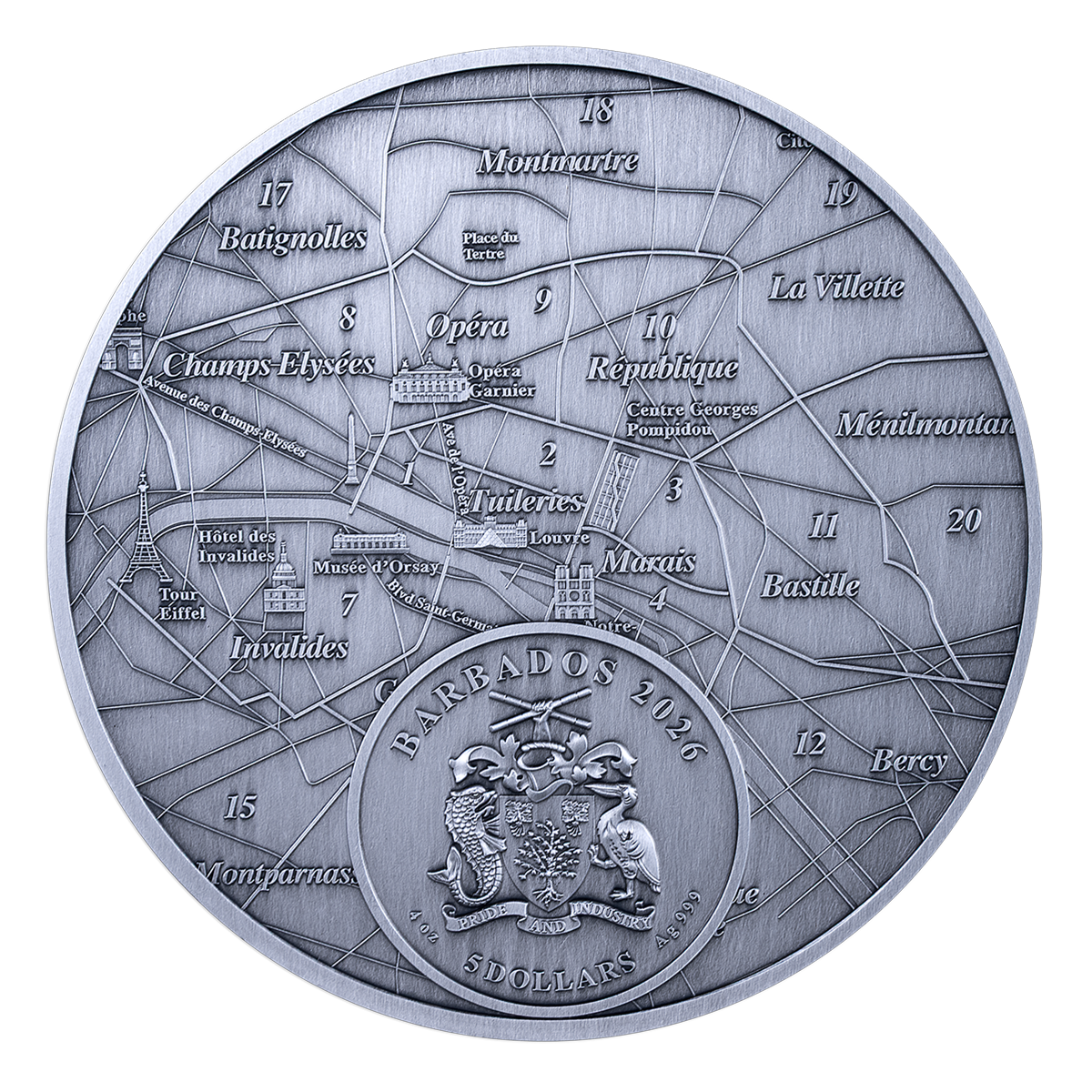 Landmarks of Paris – Fine Silver Coin