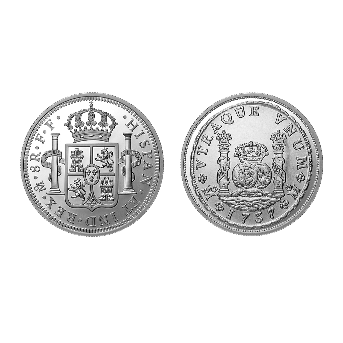 History of Canadian Currencies: The Spanish Dollar – Fine Silver Two-Coin Set