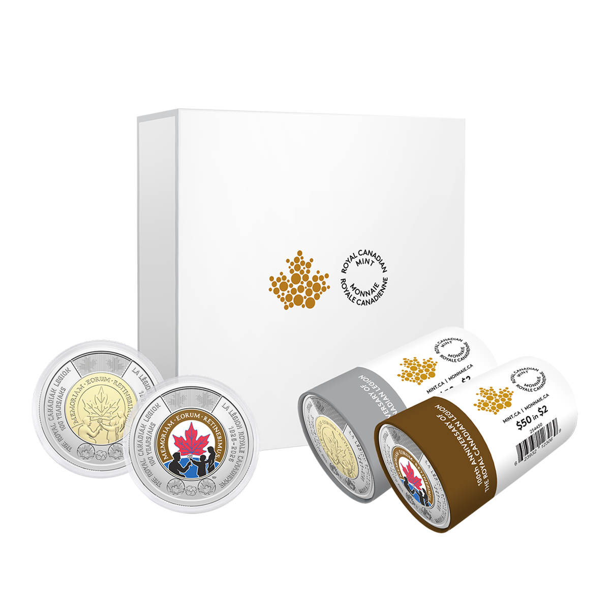 2026 $2 100th Anniversary of The Royal Canadian Legion Special Wrap Roll Box Set