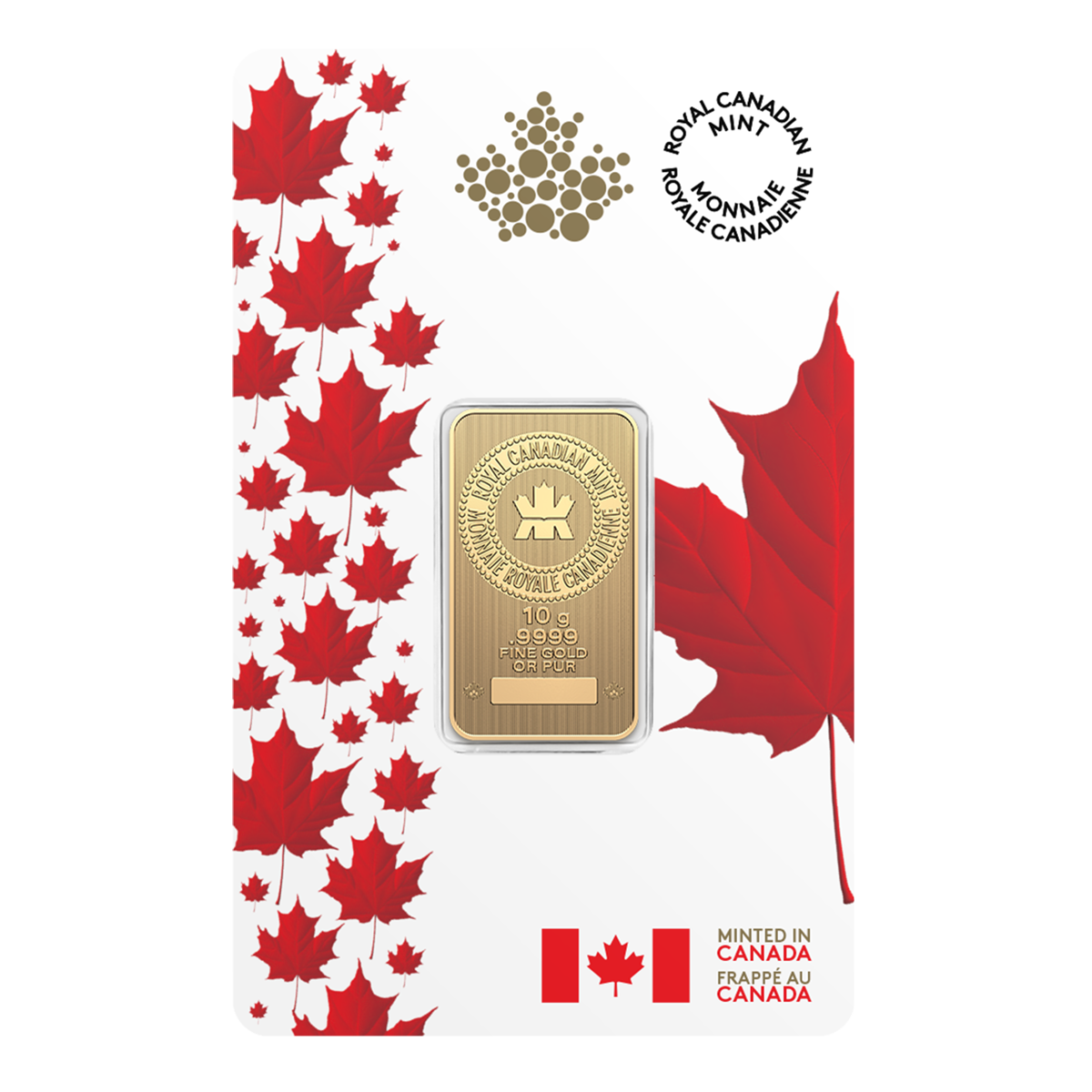 Pure Gold Bar in Proudly Canadian packaging – 10 g 99.99% Pure Gold 2026 (Premium Bullion)