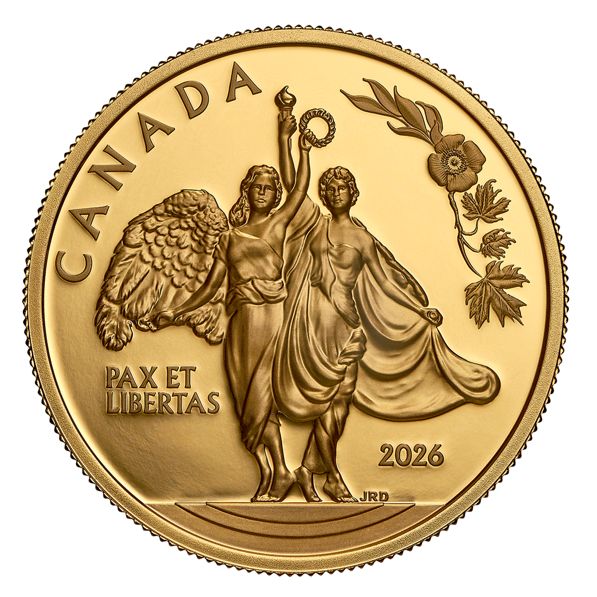 Allegories of Peace and Freedom – 1 oz. Pure Gold Coin