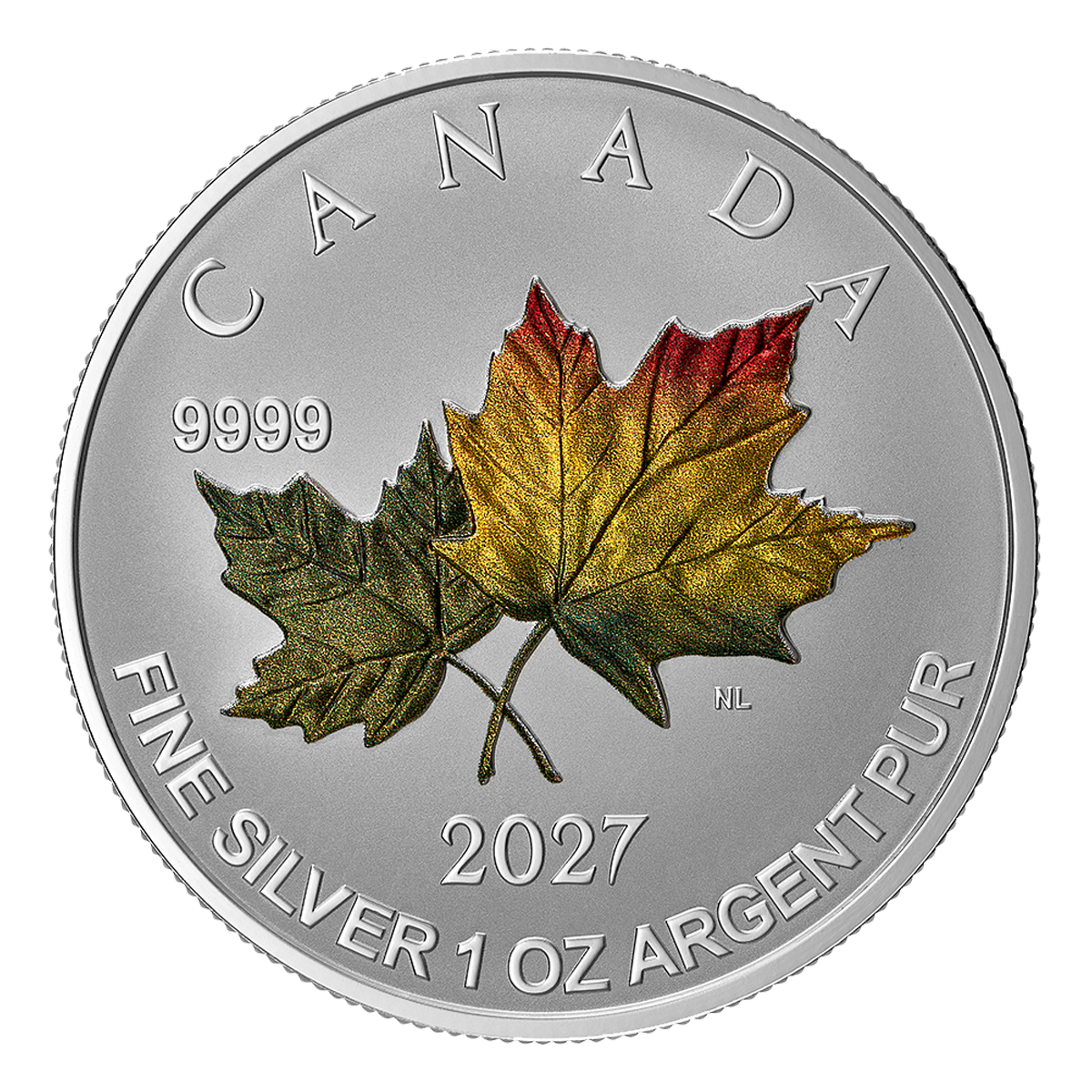 Fine Silver Fractional Set – Autumn Leaves (2027)