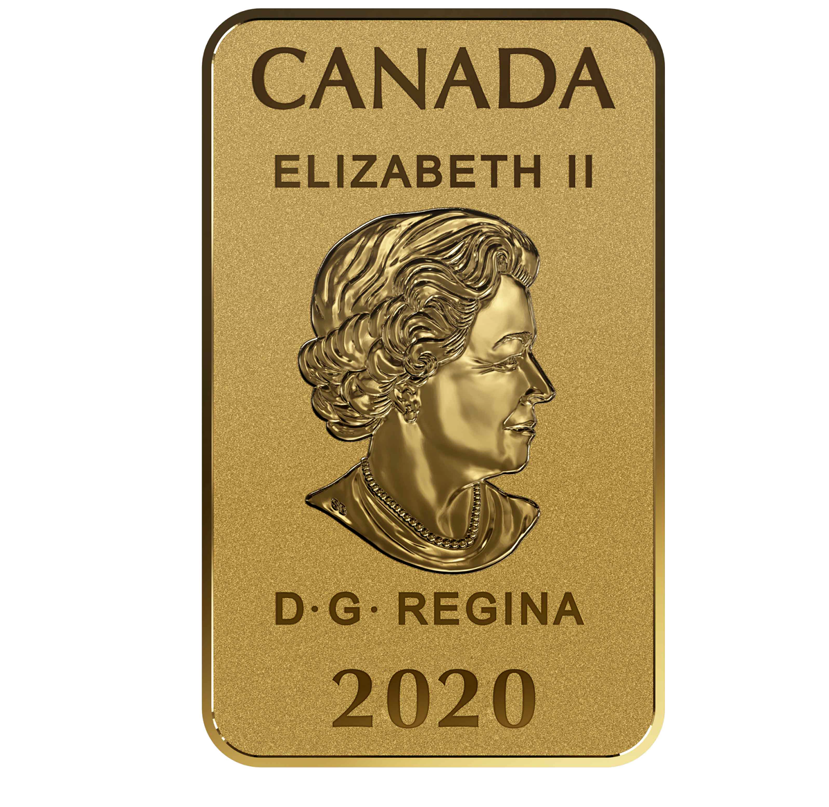 Lingot de 25 $ de 1 oz (10 x 1/10 oz) en or pur à 99,99 % 2020 - Commerce mondial (pièce d'investissement)