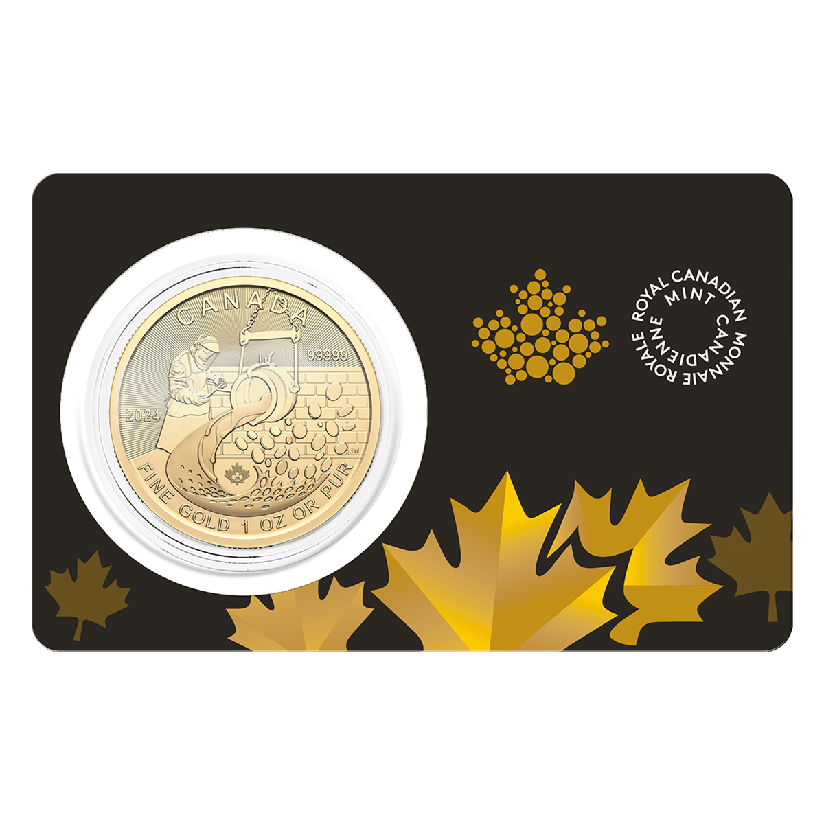 Pièce de 200 $ de 1 oz en or pur à 99,999 % 2024 – De l’argent aurifère à l’or affiné (produit d’investissement)