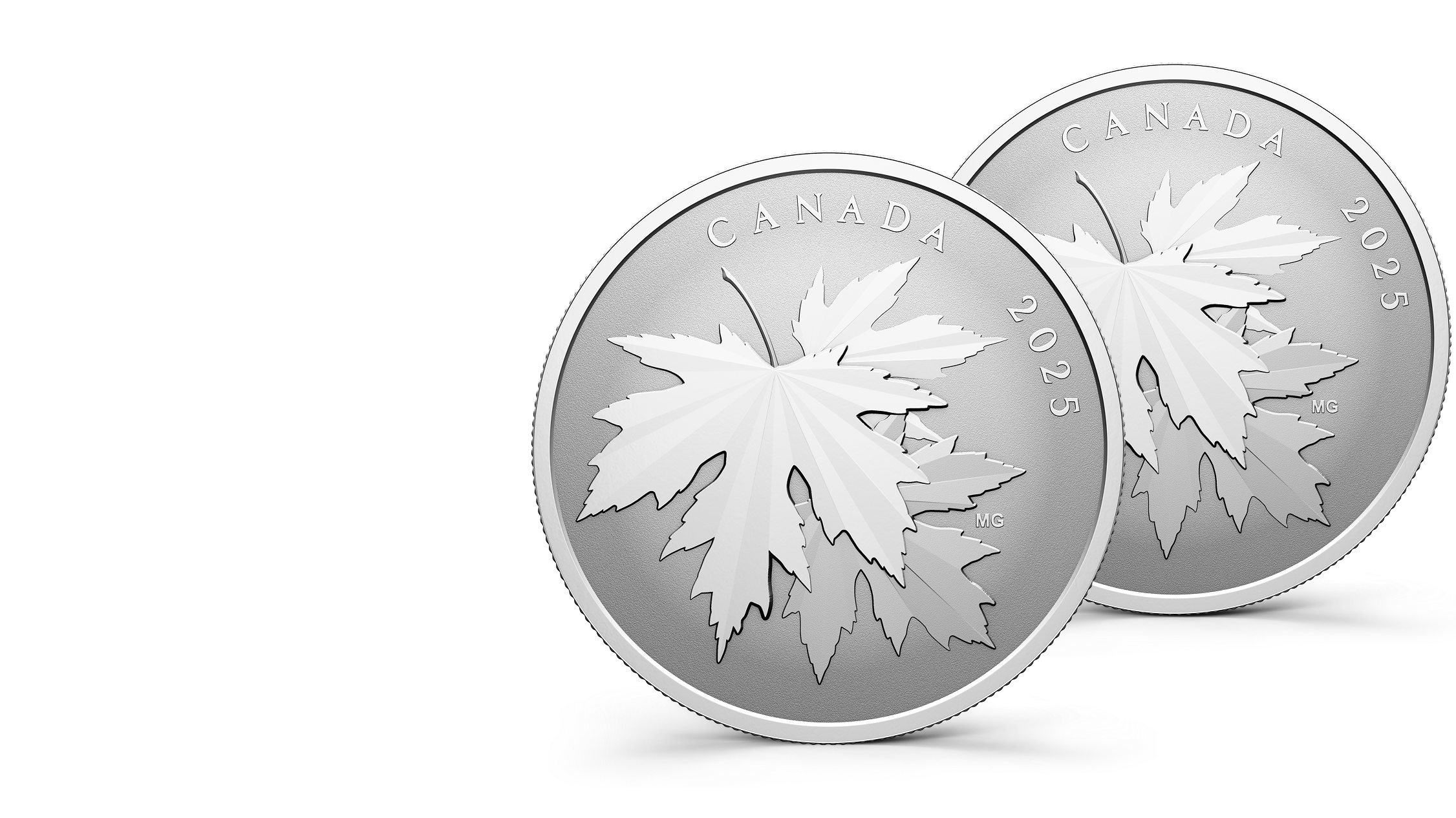 Gleaming Maple Leaves – 1/2 oz. Fine Silver Coin Gleaming Maple Leaves – 1/2 oz. Fine Silver Coin