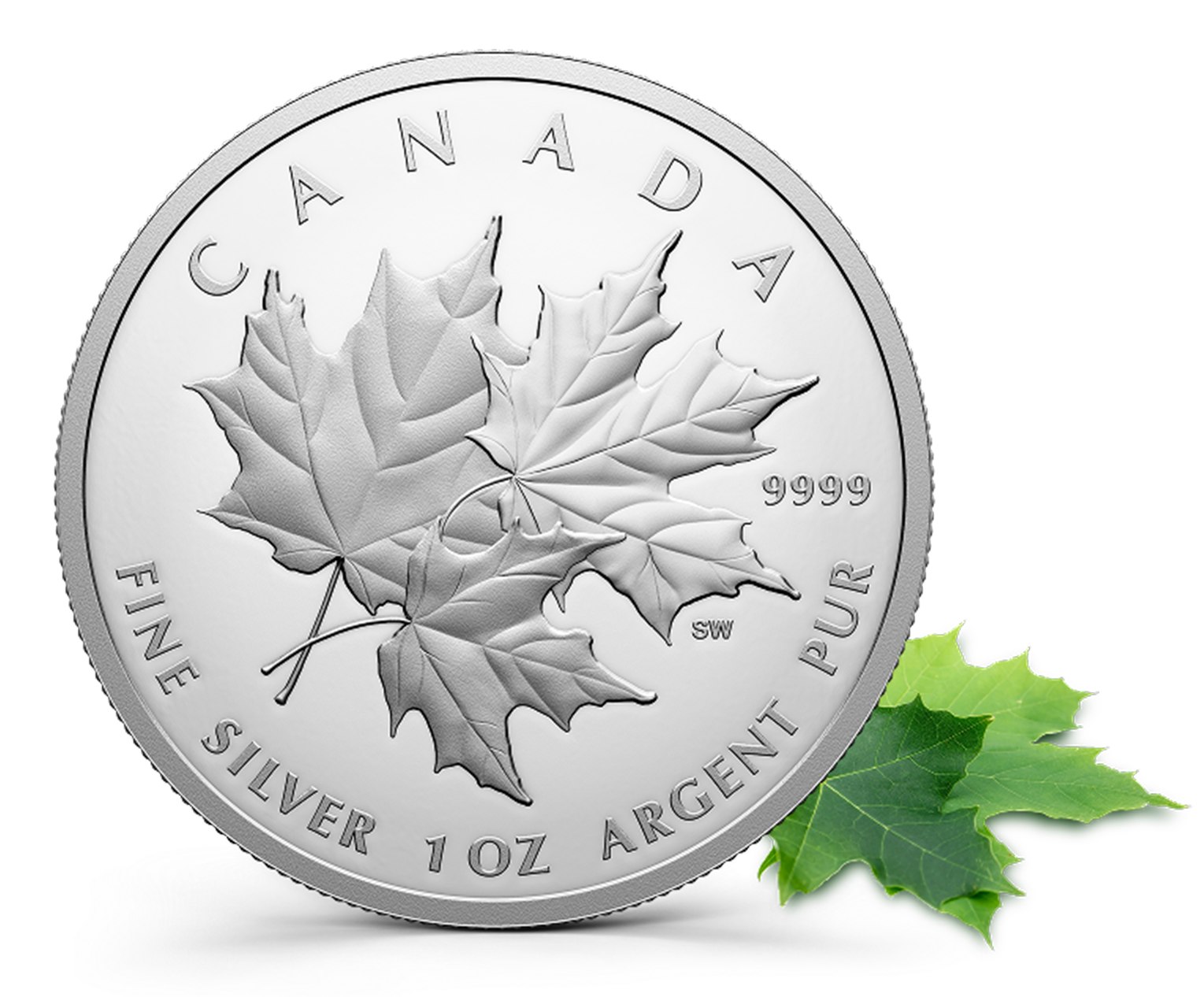 Trio de feuilles d’érable – Pièce de 1 oz en argent fin Trio de feuilles d’érable – Pièce de 1 oz en argent fin